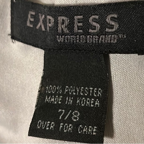 Express, Sleeveless, V-Neckline, Knee Length Dress, Balck/Gray, Size 7/8 - Picture 3 of 4